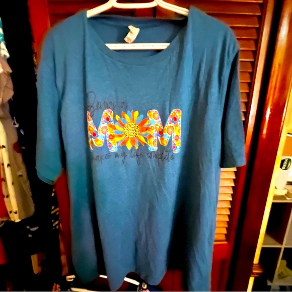 “Being a Mom Makes my Life Complete” Heather Blue Plus Size 3XL Bella Canvas - Picture 3 of 5